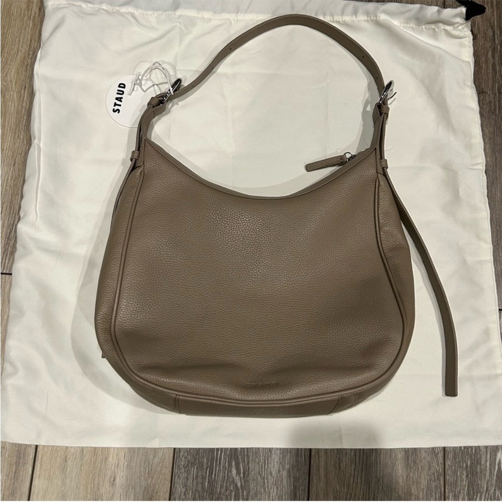 NWT STAUD Pine Leather Hobo Bag in Dune Taupe Color